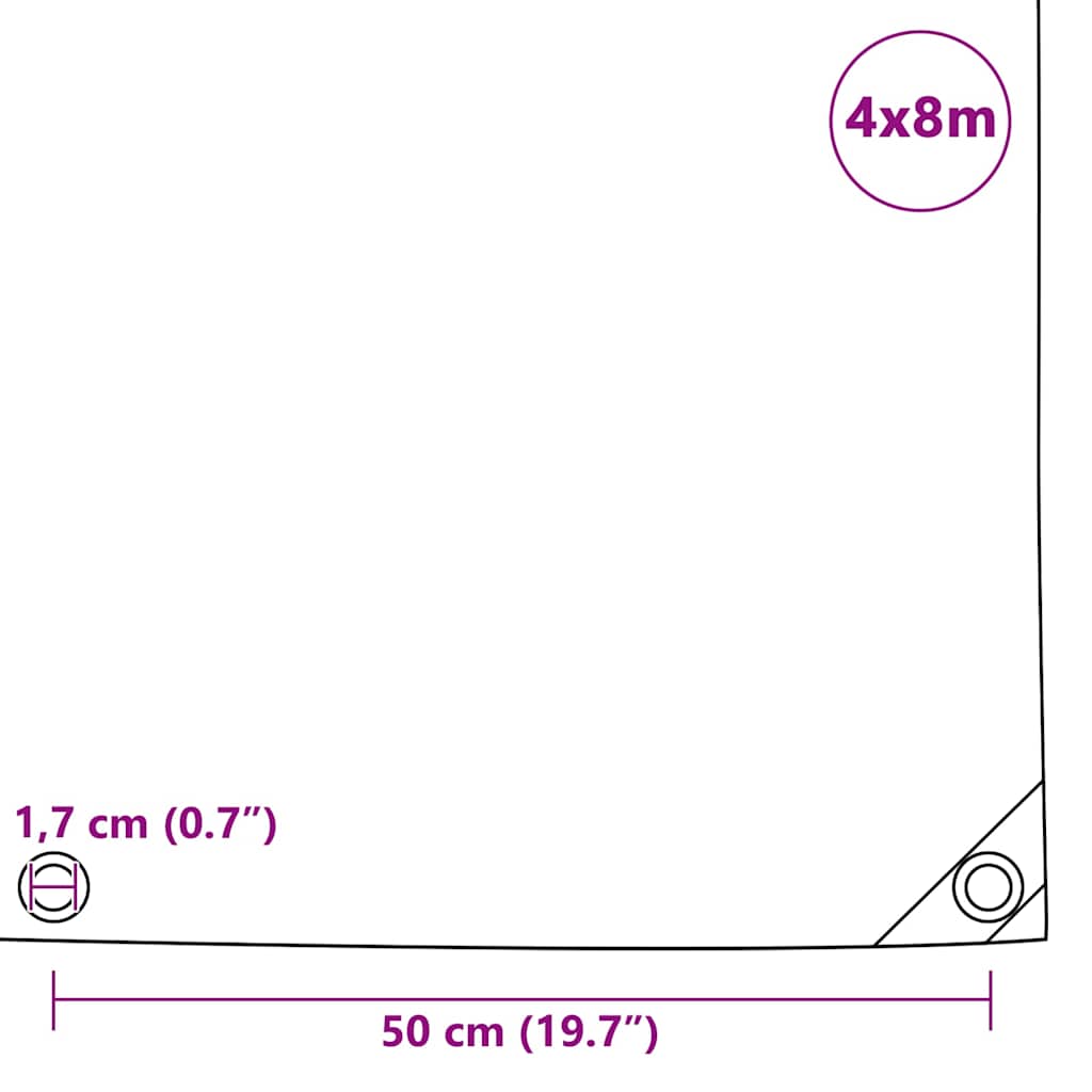 Μουσαμάς 650 γρ./μ.² Μπλε 4 x 8 μ.