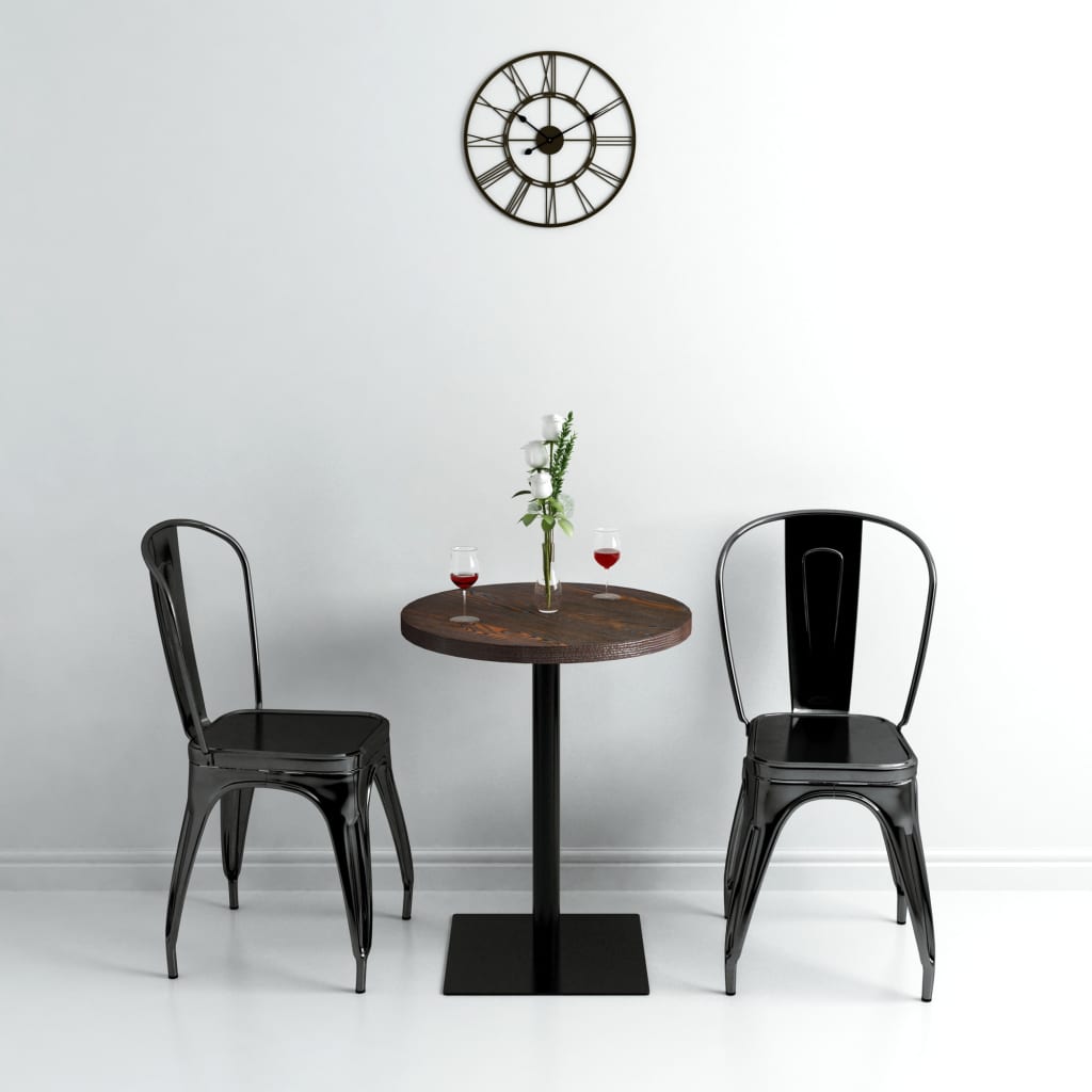 Τραπέζι Bistro Στρογγυλό Σκούρο Σταχτί 60 x 75 εκ. MDF / Ατσάλι - PAKOBAZAAR