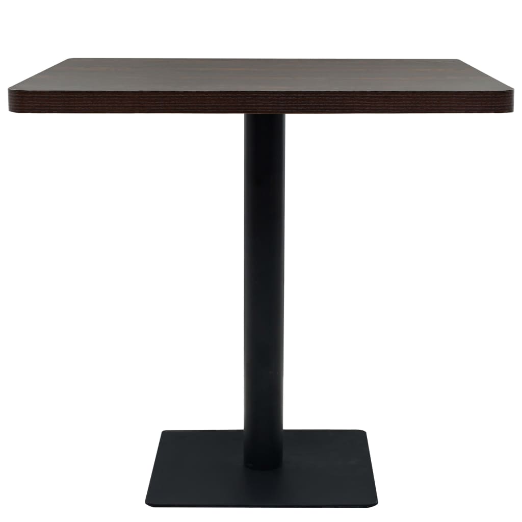 Τραπέζι Bistro Τετράγωνο Σκούρο Σταχτί 80x80x75 εκ. MDF/Ατσάλι - PAKOBAZAAR