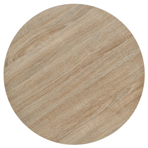 Τραπέζι Bistro Στρογγυλό Χρώμα Δρυός 60 x 75 εκ. MDF / Ατσάλι - PAKOBAZAAR