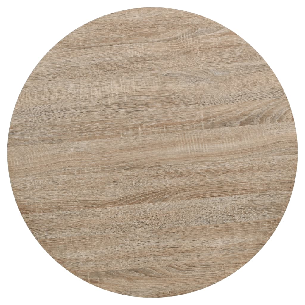 Τραπέζι Bistro Στρογγυλό Χρώμα Δρυός 80 x 75 εκ. MDF / Ατσάλι - PAKOBAZAAR