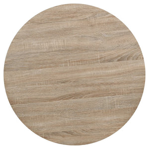 Τραπέζι Bistro Στρογγυλό Χρώμα Δρυός 80 x 75 εκ. MDF / Ατσάλι - PAKOBAZAAR