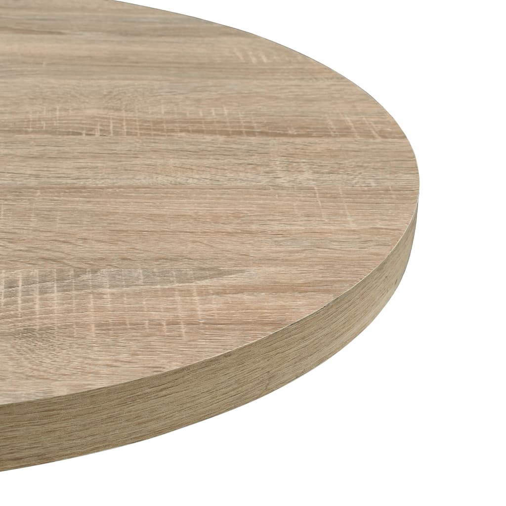 Τραπέζι Bistro Στρογγυλό Χρώμα Δρυός 80 x 75 εκ. MDF / Ατσάλι - PAKOBAZAAR