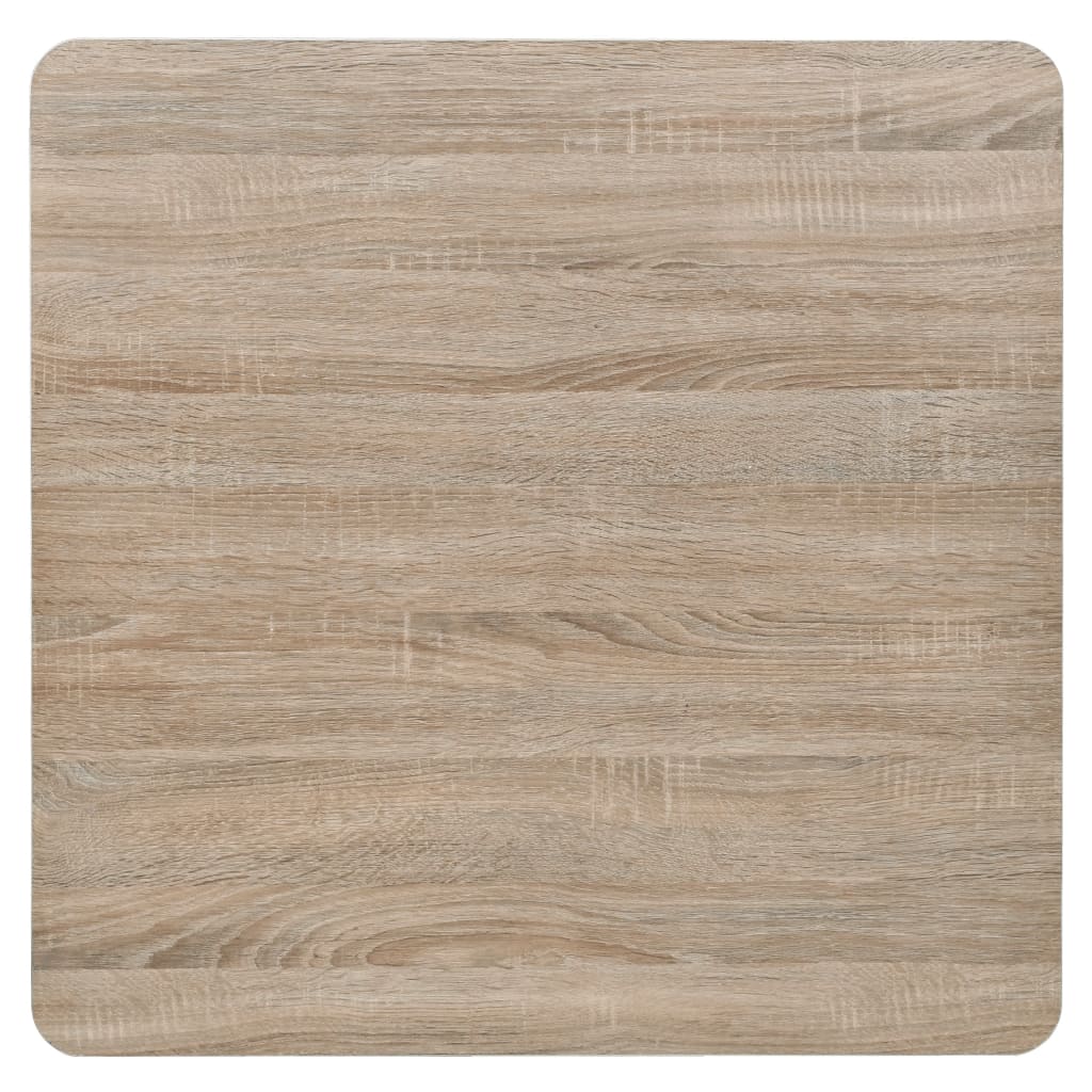 Τραπέζι Bistro Τετράγωνο Χρώμα Δρυός 80x80x75 εκ. MDF/Ατσάλι - PAKOBAZAAR