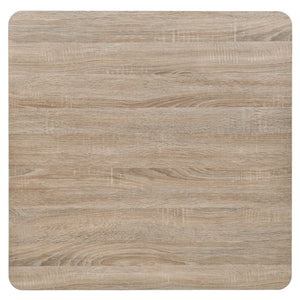 Τραπέζι Bistro Τετράγωνο Χρώμα Δρυός 80x80x75 εκ. MDF/Ατσάλι - PAKOBAZAAR