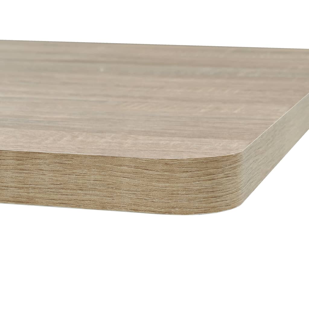 Τραπέζι Bistro Τετράγωνο Χρώμα Δρυός 80x80x75 εκ. MDF/Ατσάλι - PAKOBAZAAR