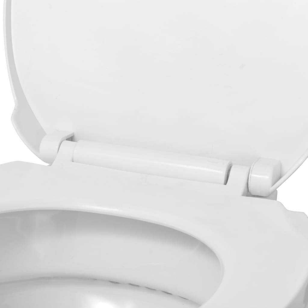 Λεκάνη Κρεμαστή Λευκή Κεραμική με Κάλυμμα Soft Close + Καζανάκι