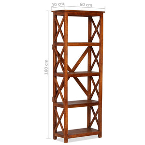 Βιβλιοθήκη 60x30x160 εκ. Μασίφ Ξύλο Ακακίας/Μελί Sheesham