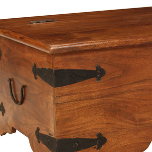 Τραπεζάκι Σαλονιού 110x55x35εκ Μασίφ Ξύλο Ακακία/Μελί Φινίρισμα - PAKOBAZAAR