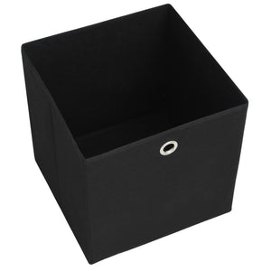 Κουτιά Αποθήκευσης 4 τεμ. Μαύρα 32x32x32 εκ. Ύφασμα Non-woven - PAKOBAZAAR