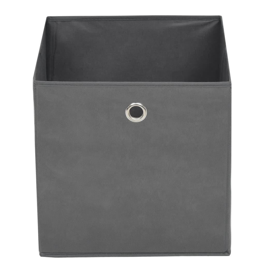 Κουτιά Αποθήκευσης 10 τεμ. Γκρι 32x32x32 εκ. Ύφασμα Non-woven - PAKOBAZAAR