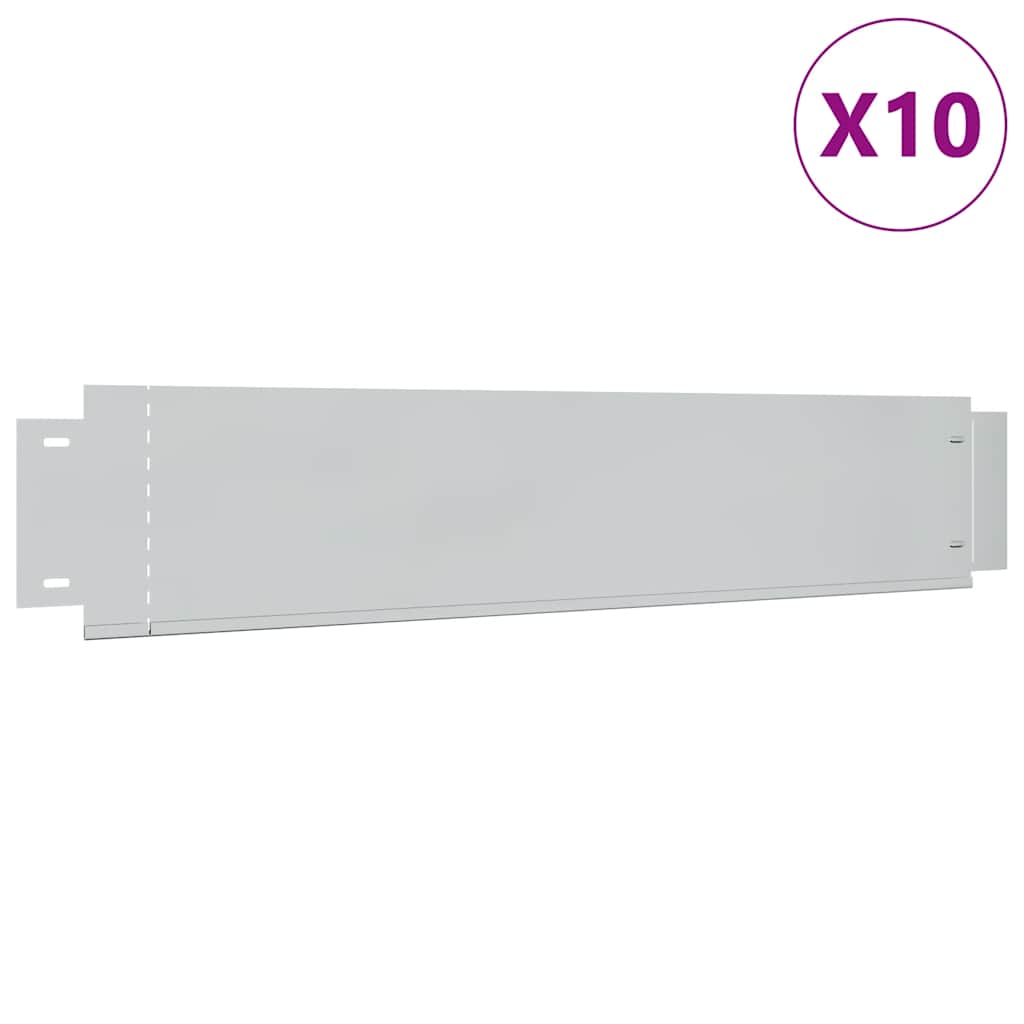 Μπορντούρες Γκαζόν 10 τεμ. 100 x 20 εκ. Γαλβανισμένος Χάλυβας - PAKOBAZAAR