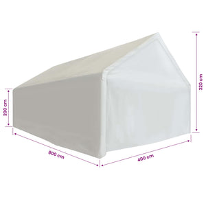 Ύφασμα σκηνής αποθήκευσης Λευκό 400 x 800 cm Πολυαιθυλένιο