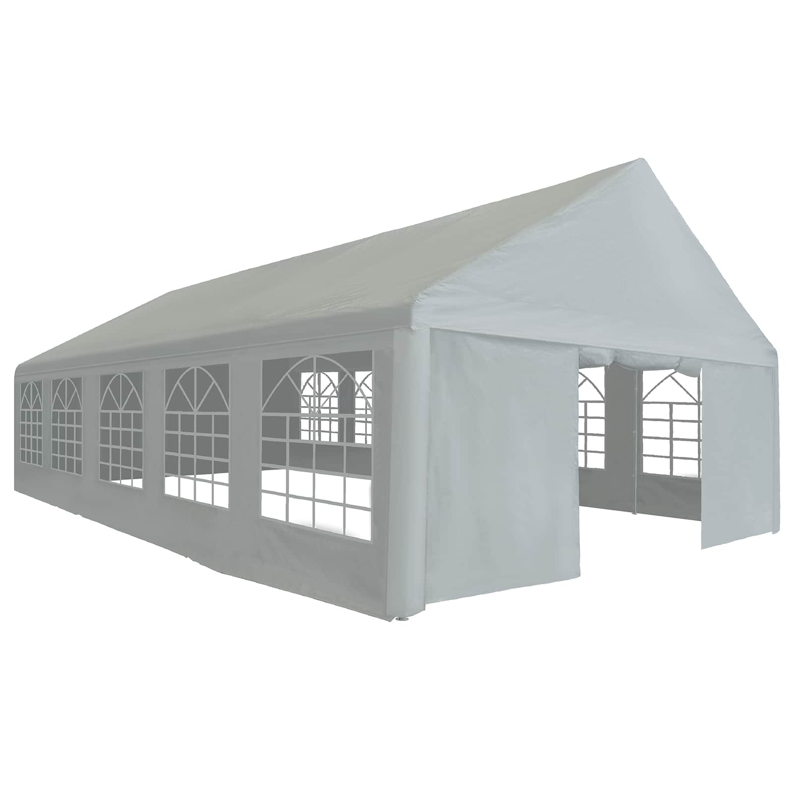 Ύφασμα σκηνής χωρίς σκελετό Γκρι 10 x 5 m PE - Pakobazaar