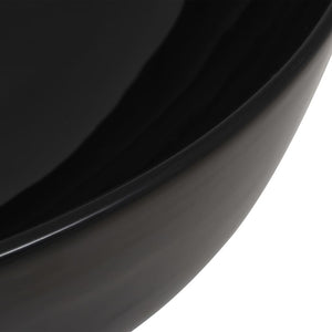 Νιπτήρας Στρογγυλός Μαύρος 41,5 x 13,5 εκ. Κεραμικός - PAKOBAZAAR