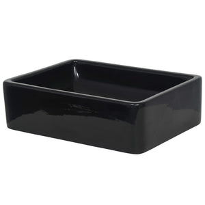Νιπτήρας Ορθογώνιος Μαύρος 41 x 30 x 12 εκ. Κεραμικός - PAKOBAZAAR