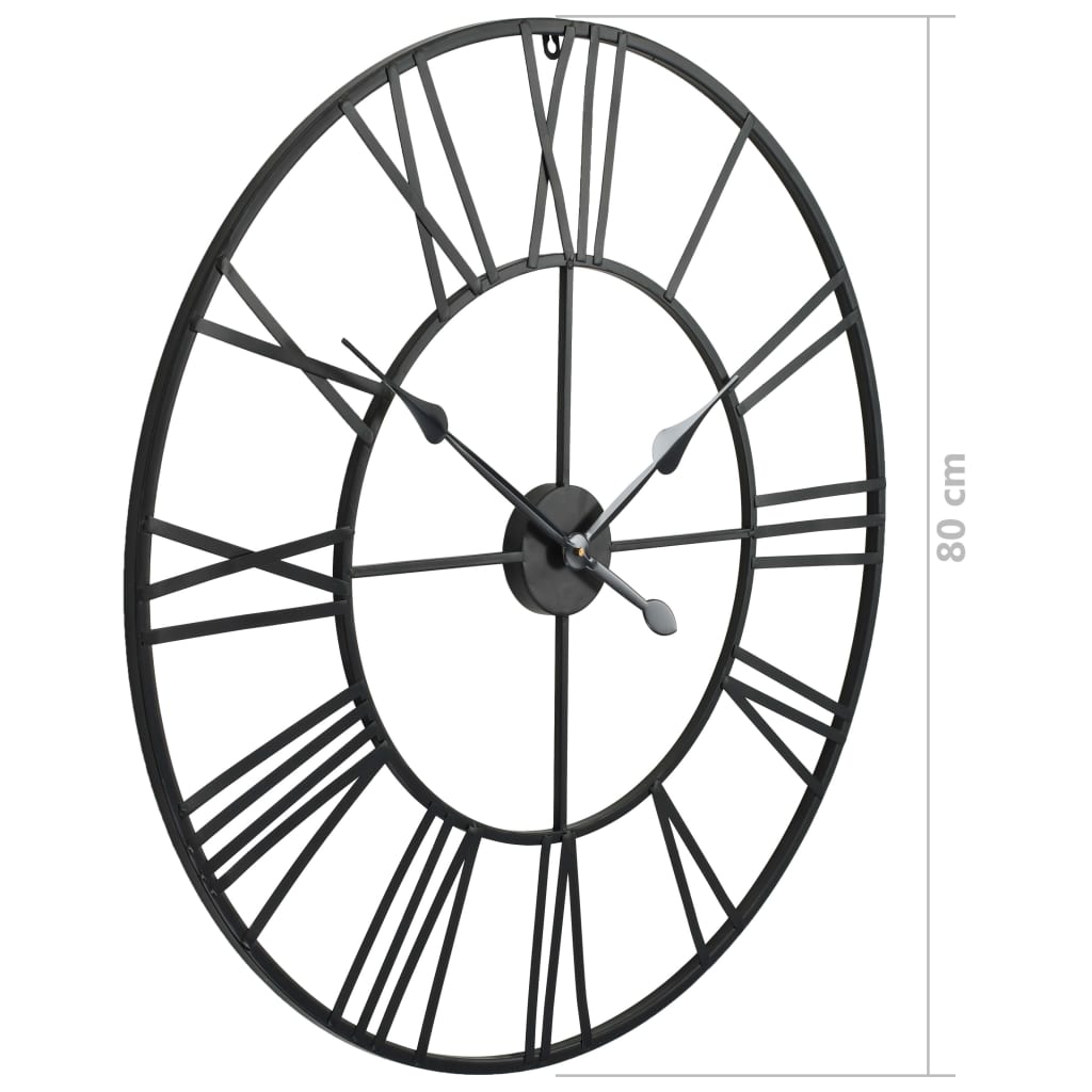 Ρολόι Τοίχου Vintage XXL 80 εκ. Μεταλλικό με Μηχανισμό Quartz - Pakobazaar