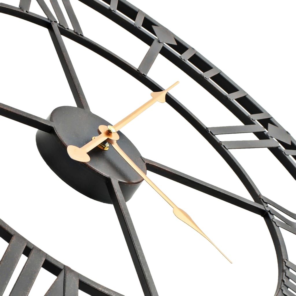 Ρολόι Τοίχου Vintage XXL 60 εκ. Μεταλλικό με Μηχανισμό Quartz - Pakobazaar