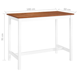 Τραπέζι Μπαρ 108 x 60 x 91 εκ. από Μασίφ Ξύλο - PAKOBAZAAR