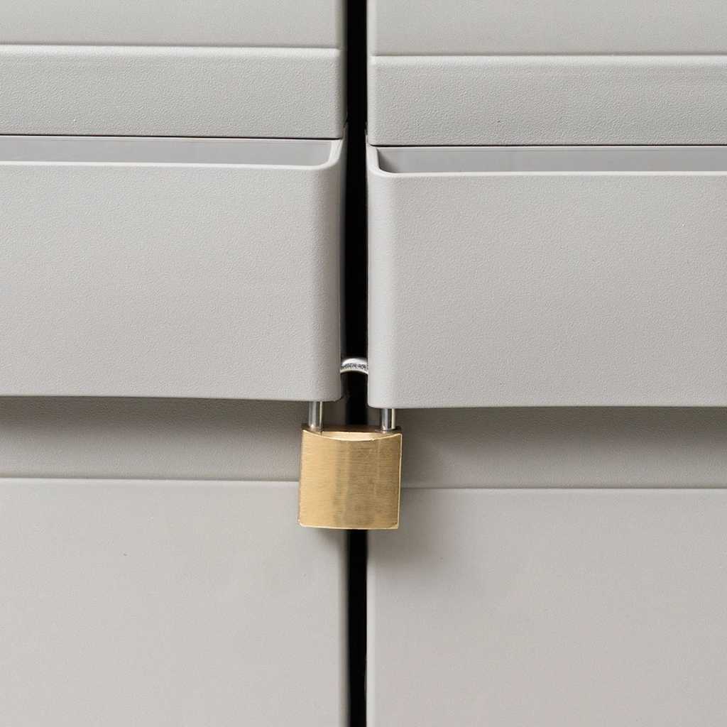 Ντουλάπα Αποθήκευσης Εξωτερικού Χώρου με 3 Ράφια Μαύρη / Γκρι - Pakobazaar