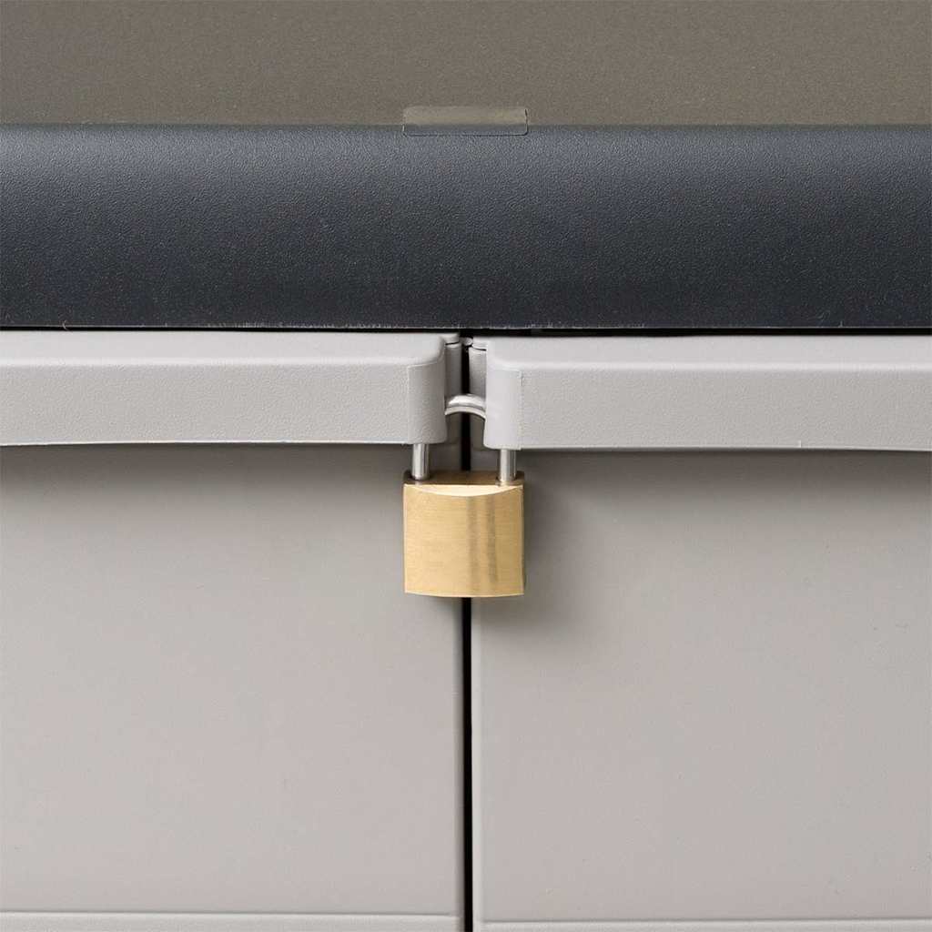 Ντουλάπι Αποθήκευσης Εξωτερικού Χώρου με 1 Ράφι Μαύρο / Γκρι