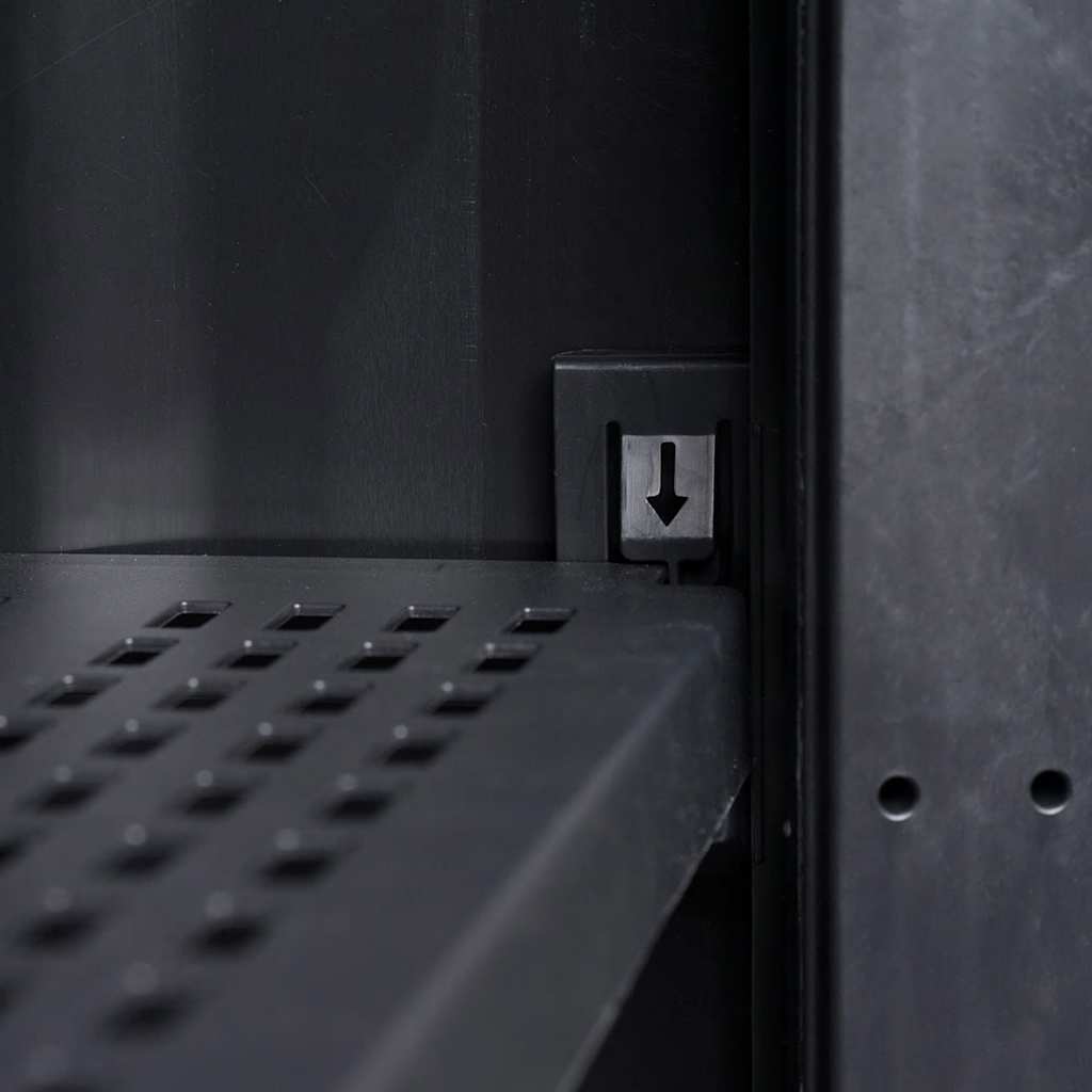 Ντουλάπι Αποθήκευσης Εξωτερικού Χώρου με 1 Ράφι Μαύρο / Γκρι