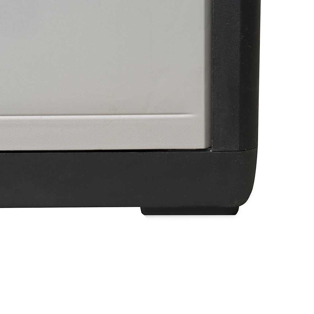 Ντουλάπι Αποθήκευσης Εξωτερικού Χώρου με 1 Ράφι Μαύρο / Γκρι