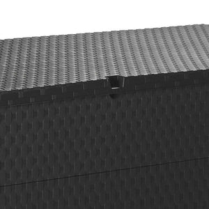 Μπαούλο Αποθήκευσης Κήπου Ανθρακί 120x56x63 εκ. Πολυπροπυλένιο - Pakobazaar