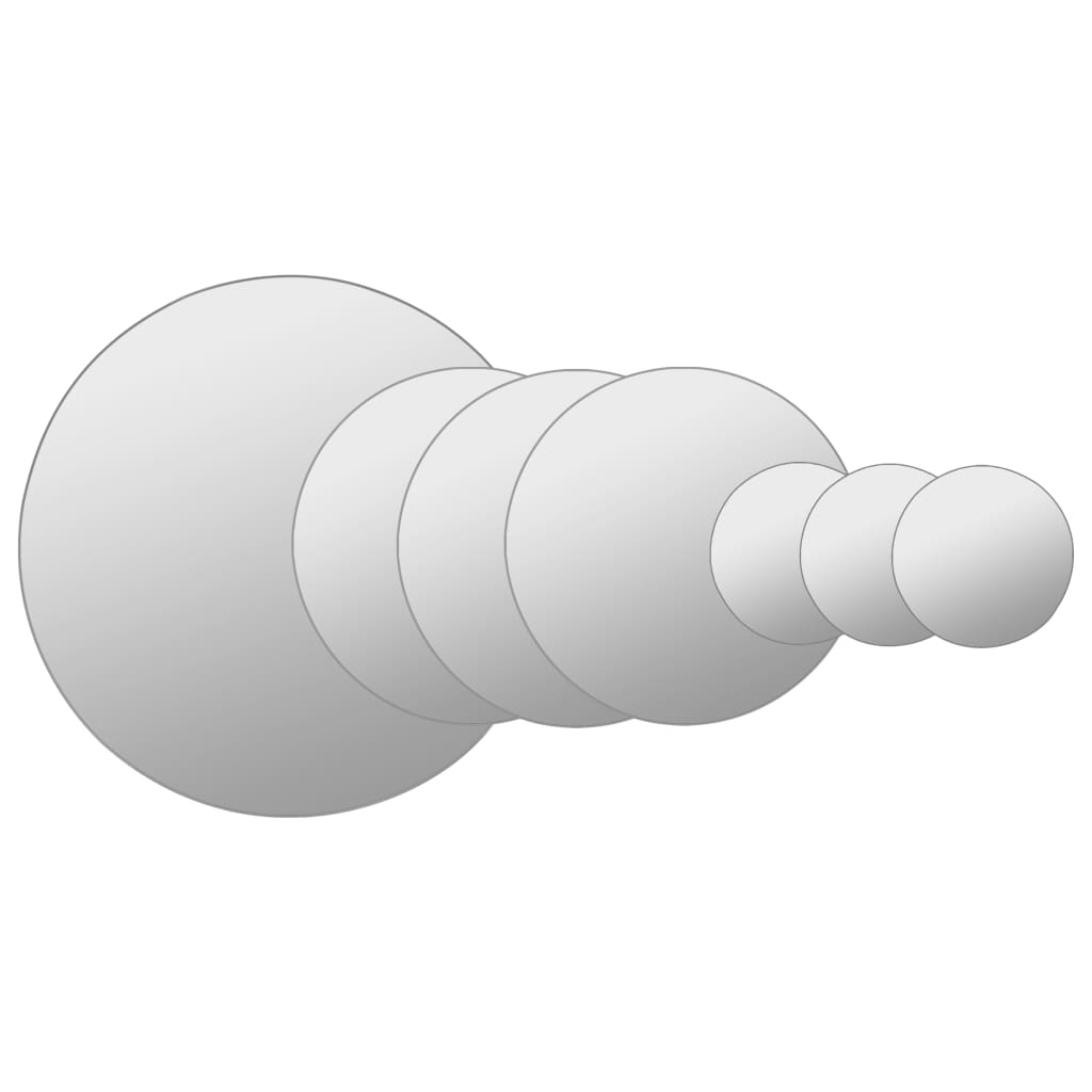 Καθρέφτες Τοίχου Σετ 7 τεμ. Στρογγυλοί Γυάλινοι - PAKOBAZAAR