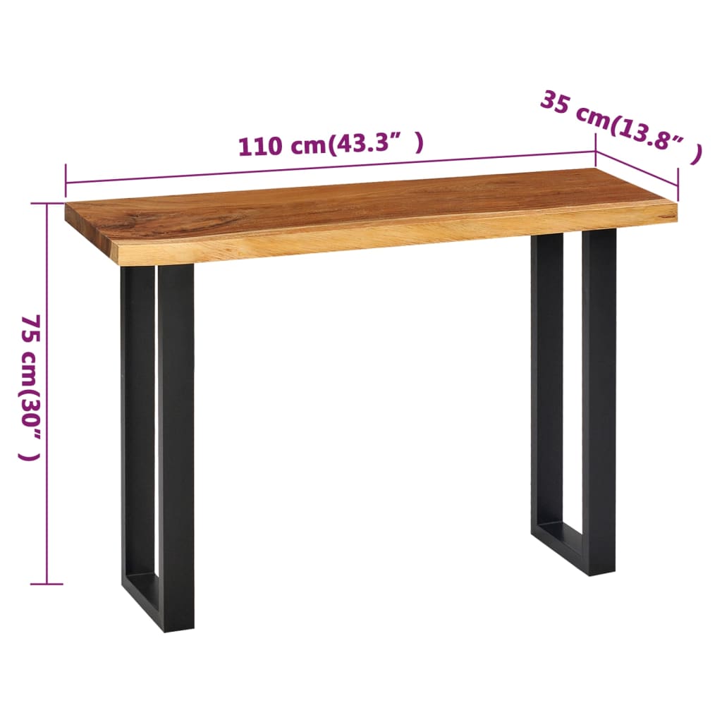 Τραπέζι Κονσόλα 110 x 35 x 75 εκ. από Μασίφ Ξύλο Suar - PAKOBAZAAR