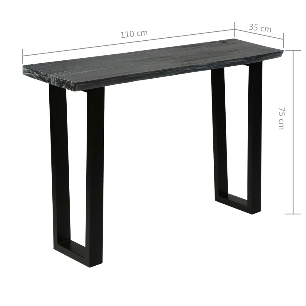 Τραπέζι Κονσόλα Γκρι 110 x 35 x 75 εκ. από Μασίφ Ξύλο Mindi - PAKOBAZAAR