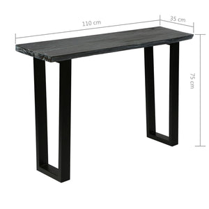Τραπέζι Κονσόλα Γκρι 110 x 35 x 75 εκ. από Μασίφ Ξύλο Mindi - PAKOBAZAAR
