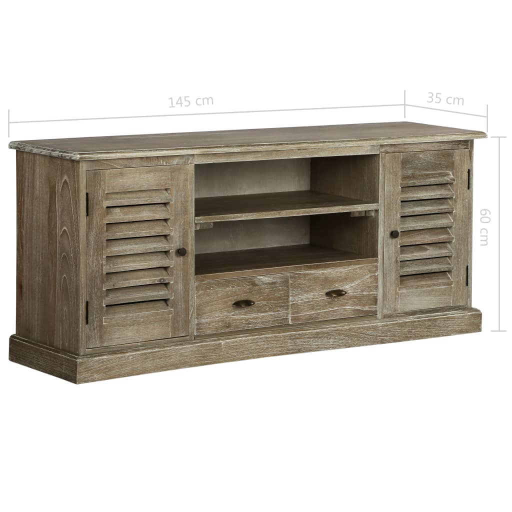 Έπιπλο Τηλεόρασης 145 x 35 x 60 εκ. από Μασίφ Ξύλο Mindi - Pakobazaar