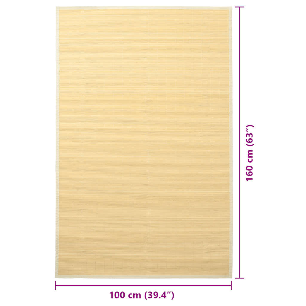 Χαλί Φυσικό Χρώμα 100 x 160 εκ. από Μπαμπού - PAKOBAZAAR