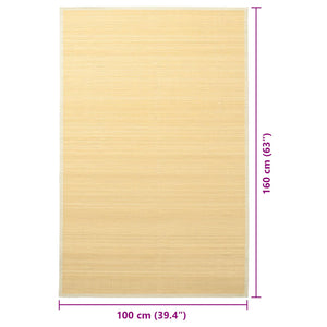 Χαλί Φυσικό Χρώμα 100 x 160 εκ. από Μπαμπού - PAKOBAZAAR
