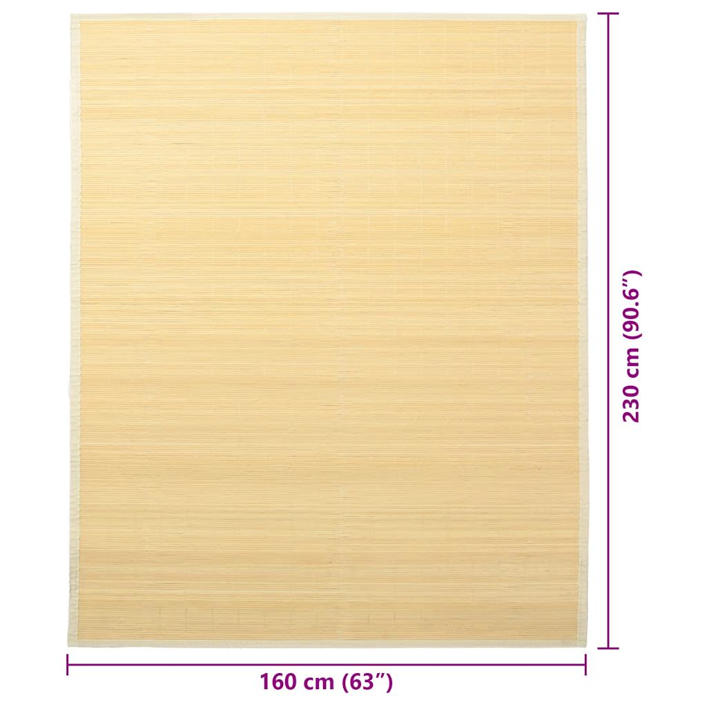 Χαλί Φυσικό Χρώμα 160 x 230 εκ. από Μπαμπού - PAKOBAZAAR