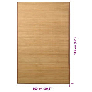 Χαλί Καφέ 100 x 160 εκ. από Μπαμπού - PAKOBAZAAR