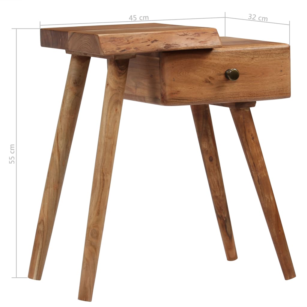 Κομοδίνo 45 x 32 x 55 εκ. από Μασίφ Ξύλο Ακακίας - PAKOBAZAAR