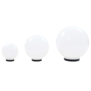 Φωτιστικά Μπάλα LED 3 τεμ Σφαιρικά 20/30/40 εκ. Ακρυλικά (PMMA) - Pakobazaar