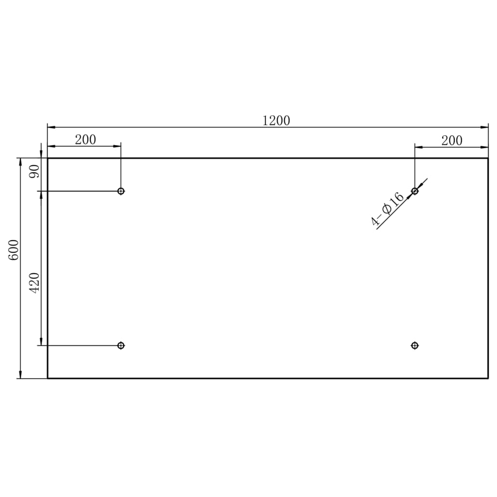Στέγαστρο Πόρτας 120x60 εκ. Γυαλί Ασφαλείας VSG/Ανοξείδ. Ατσάλι