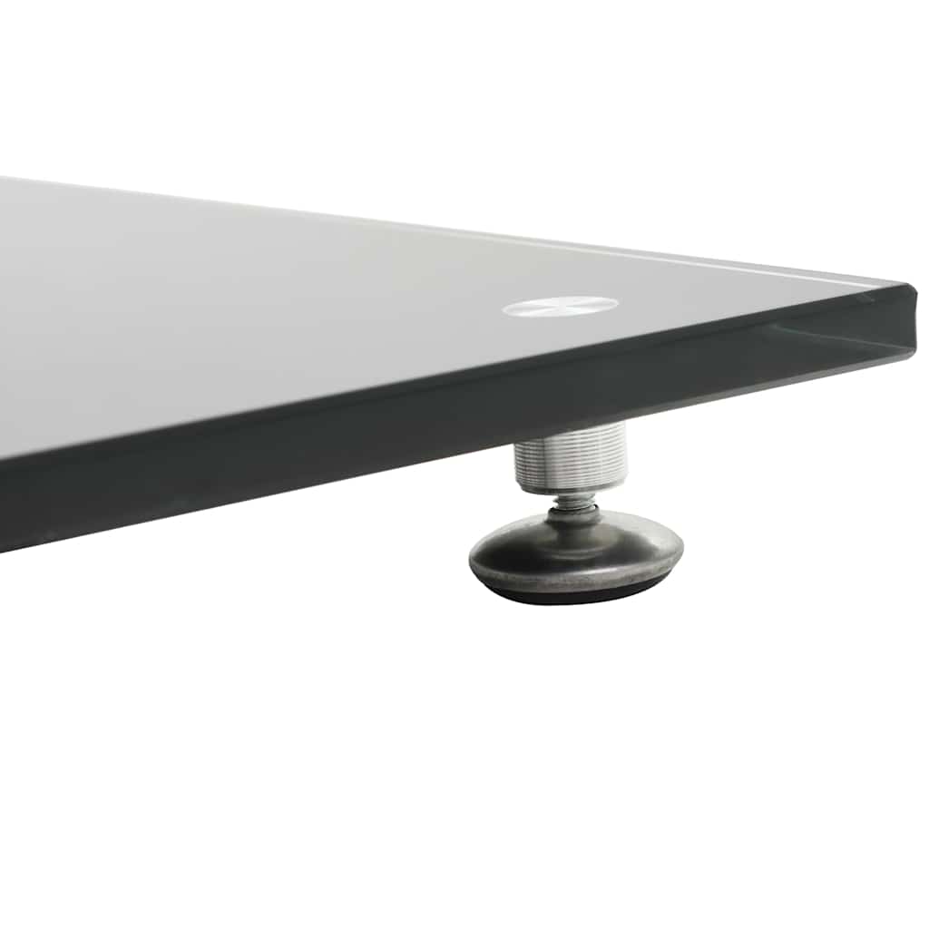 Βάσεις Ηχείων Δαπέδου με 2 Στήλες 2 τεμ. Μαύρες Ψημένο Γυαλί - Pakobazaar