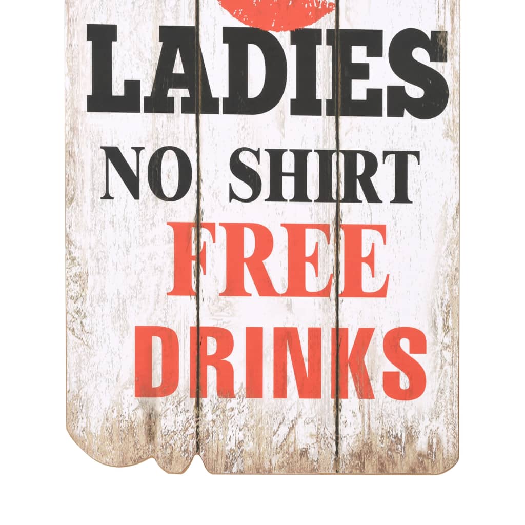 Κρεμάστρα Τοίχου «MEN LADIES» με 6 Γάντζους 120 x 40 εκ. - PAKOBAZAAR