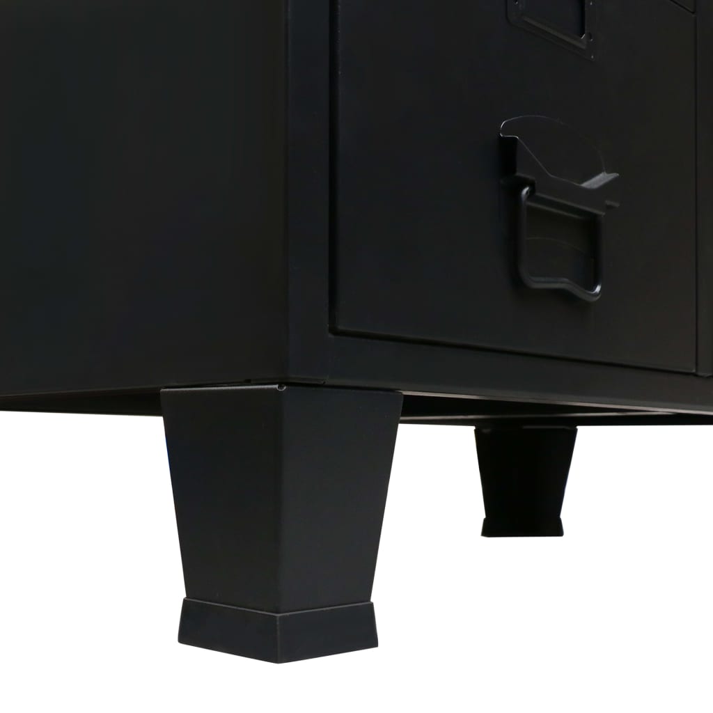 Ντουλάπι με Βιομηχανικό Στιλ Μαύρο 67 x 35 x 107 εκ. Μεταλλικό - PAKOBAZAAR