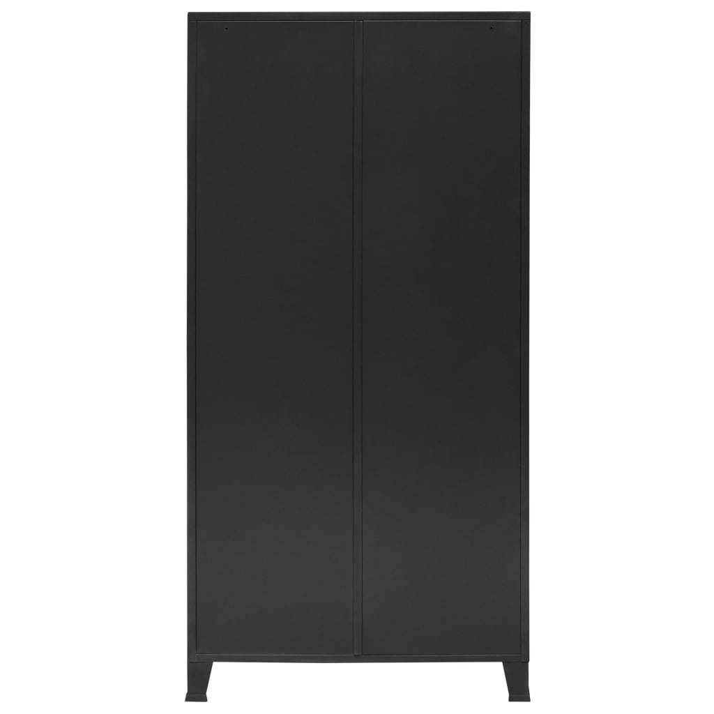 Ντουλάπα με Βιομηχανικό Στιλ Μαύρη 90 x 40 x 180 εκ. Μεταλλική