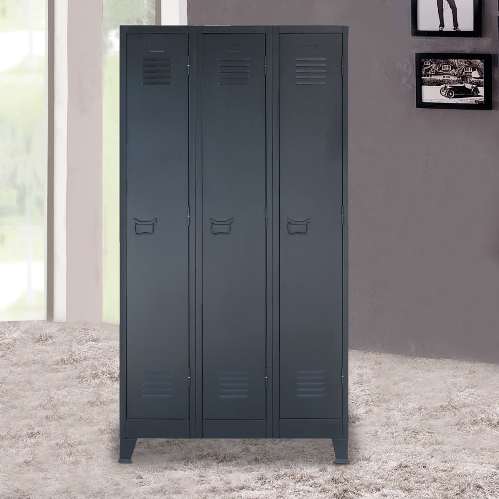 Φοριαμός με Βιομηχανικό Στιλ 90 x 45 x 180 εκ. Μεταλλικός
