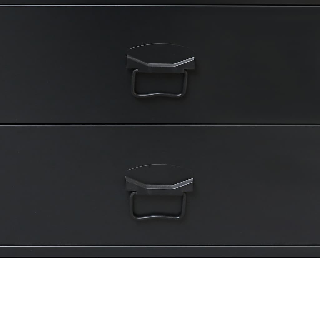 Συρταριέρα με Βιομηχανικό Στιλ Μαύρη 78 x 40 x 93 εκ. Μεταλλική - Pakobazaar