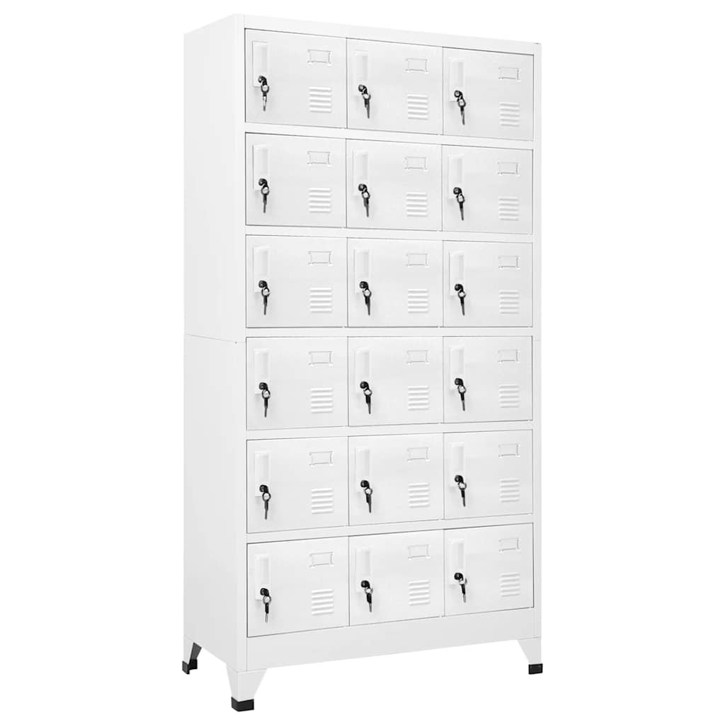 Φοριαμός 90 x 40 x 180 εκ. Μεταλλικός με 18 Τμήματα - PAKOBAZAAR