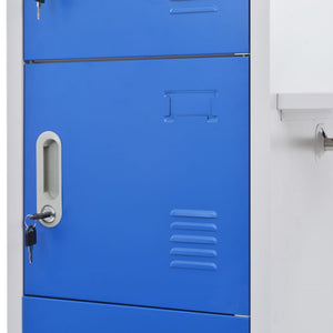 Φοριαμός με Κρεμάστρα Ρούχων Μπλε/Γκρι 110x45x180 εκ Μεταλλικός