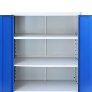 Ντουλάπα Γραφείου Γκρι και Μπλε 90 x 40 x 180 εκ. Μεταλλική
