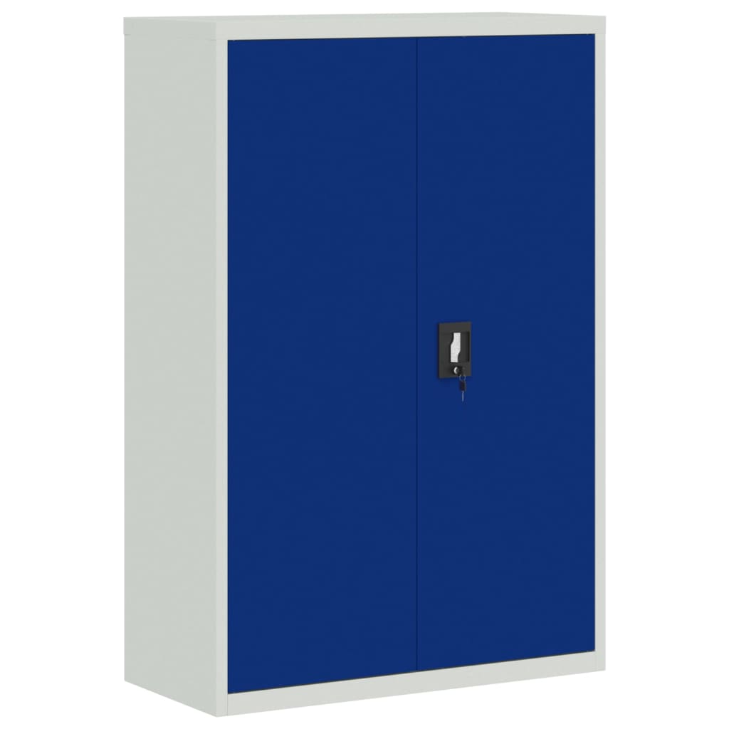 Ντουλάπα Γραφείου Γκρι και Μπλε 90 x 40 x 140 εκ. Μεταλλική - Pakobazaar